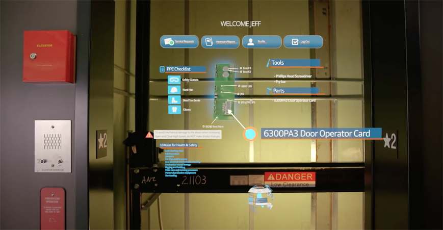 HoloLens技术用于电梯维修